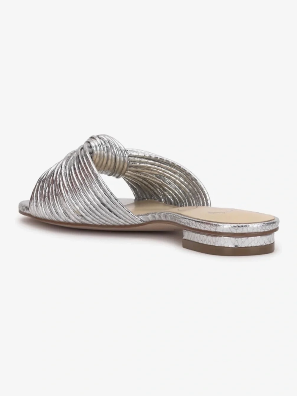 JESSICA SIMPSON Dydra Silver Knot-Front Slide Sandals - Picture 12 of 15